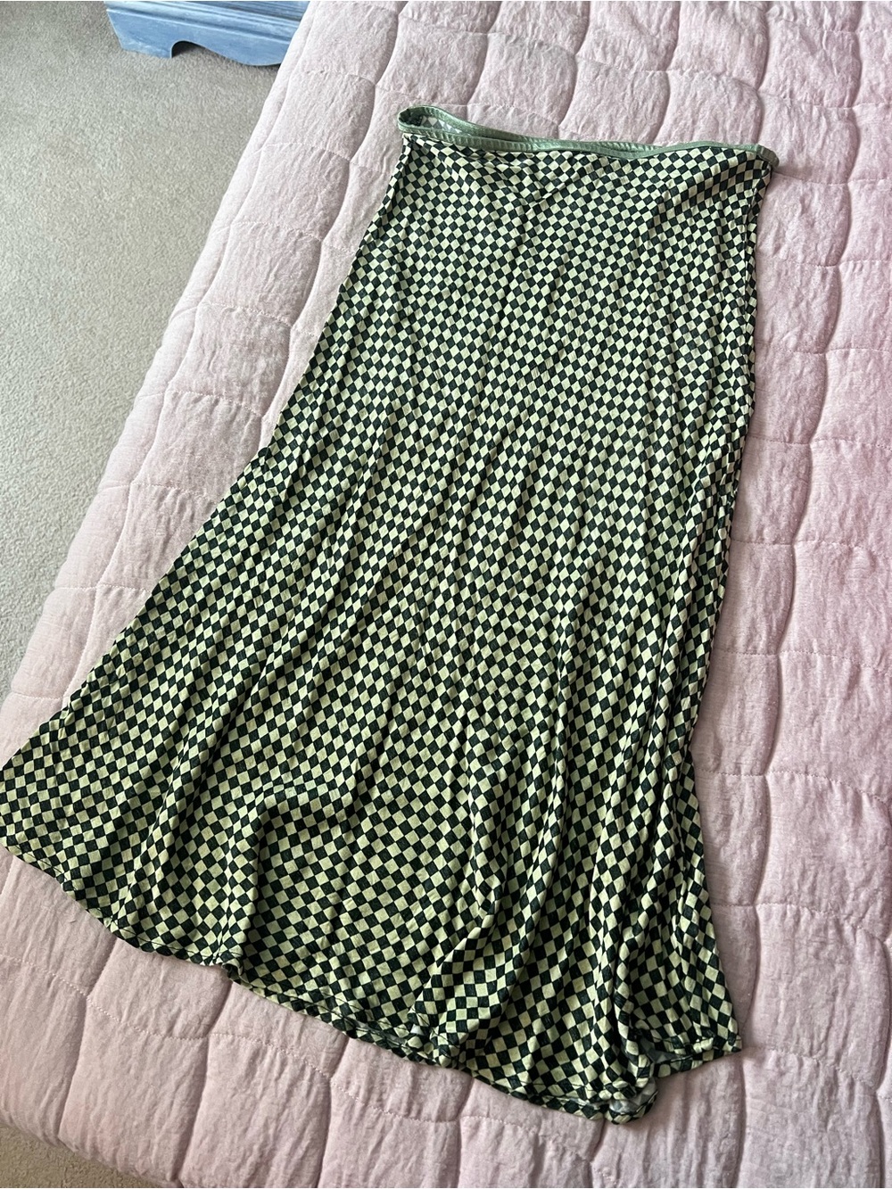 B|^NK London Gingham Skirt – Green & Yellow